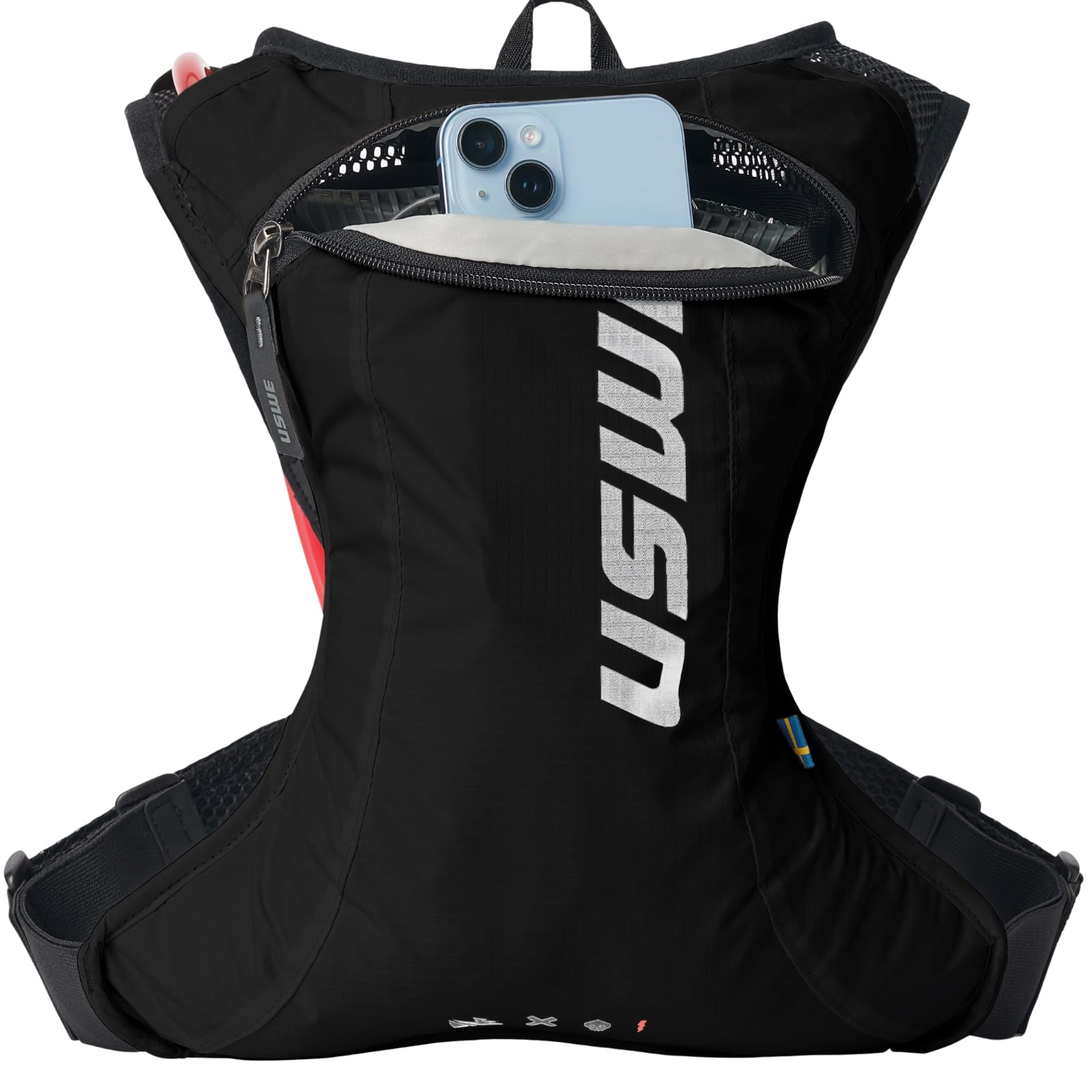 USWE Race 2.0, Ultra Lightweight Hydration Backpack with 2.0L / 70oz Water Bladder, Leak Proof Pack for Gravel, MTB, Running, Hiking, Cycling, Camping, Biking for Men,Women