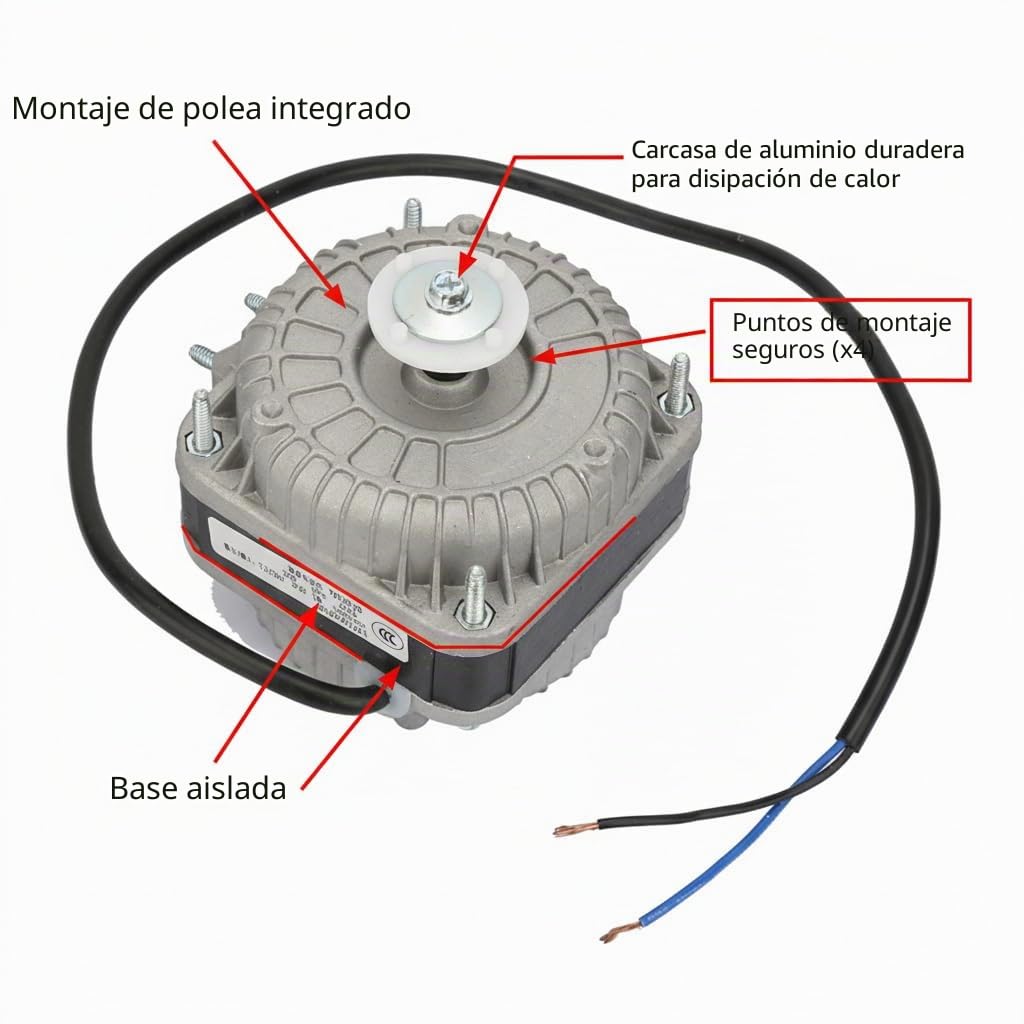 Motor de Ventilador Enfriamiento YZF10-20 Motor de Condensador Alta Velocidad Motor de Disipación de Calor 33W 220V 0.25A