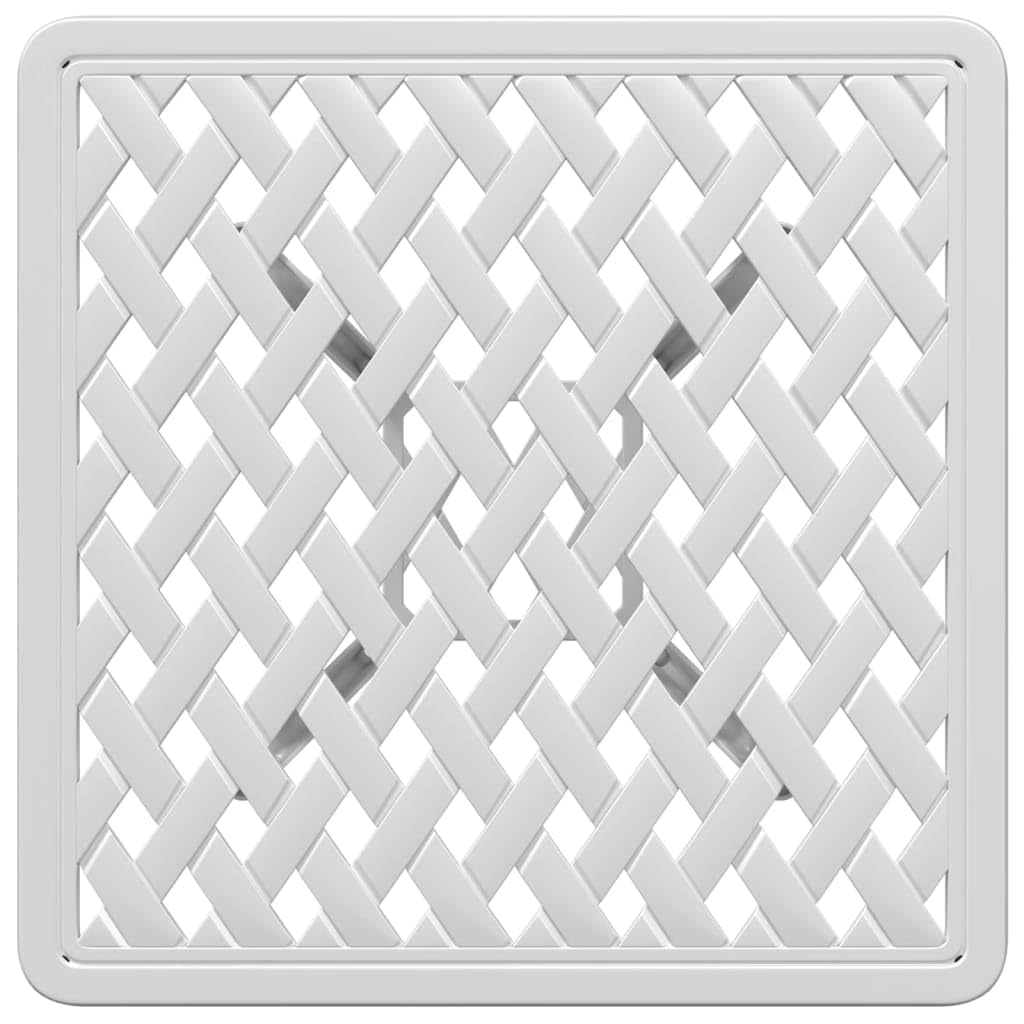 M400K821 - Mesa de jardín de Aluminio Fundido, Color Blanco, 53 x 53 x 53 cm, para pícnic, Barbacoa, jardín, Camping, Boda, Catering