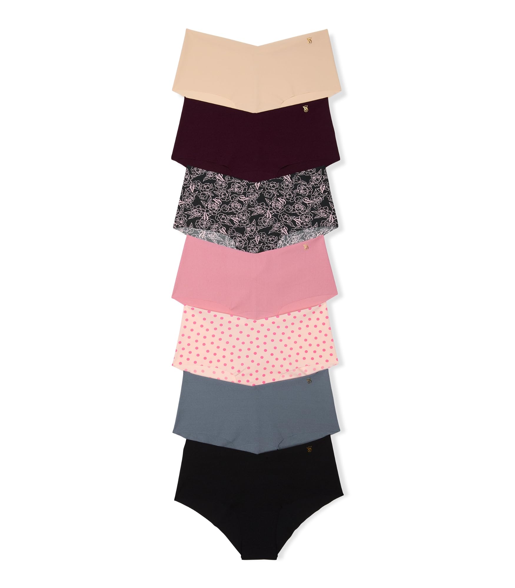 Victoria's Secret Women's No Show Cheeky Underwear, Minimal Coverage Panties for Women, Multi Pack (XS-XXL)