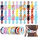 10 pezzi Bracciale Fidget Toys, semplice fossetta Fidget giocattolo, antistress e braccialetto anti-ansia, arcobaleno indossabile in silicone Push Popper Bubbles Fidget