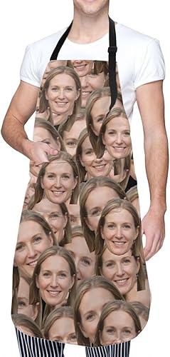 Miniatura 43 de Delantal personalizado para hombres y mujeres, delantal ajustable unisex con bolsillos, delantales personalizados para cocinero y chef Cocina