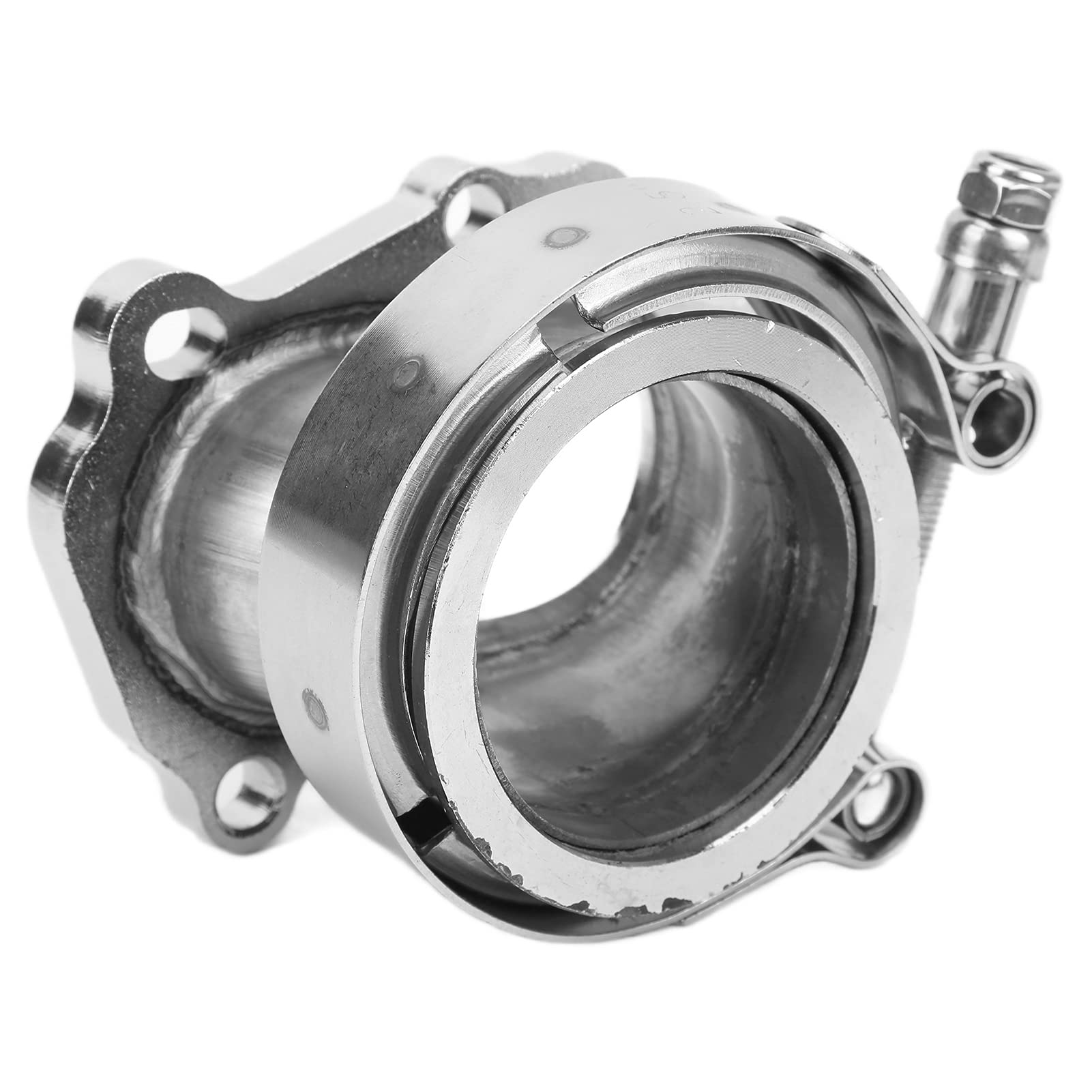 Turbo Downpipe, 8 bulloni Turbo Downpipe Flangia in acciaio inossidabile 2.5in V Band Conversion Adapter per T25 T28 GT25 GT28