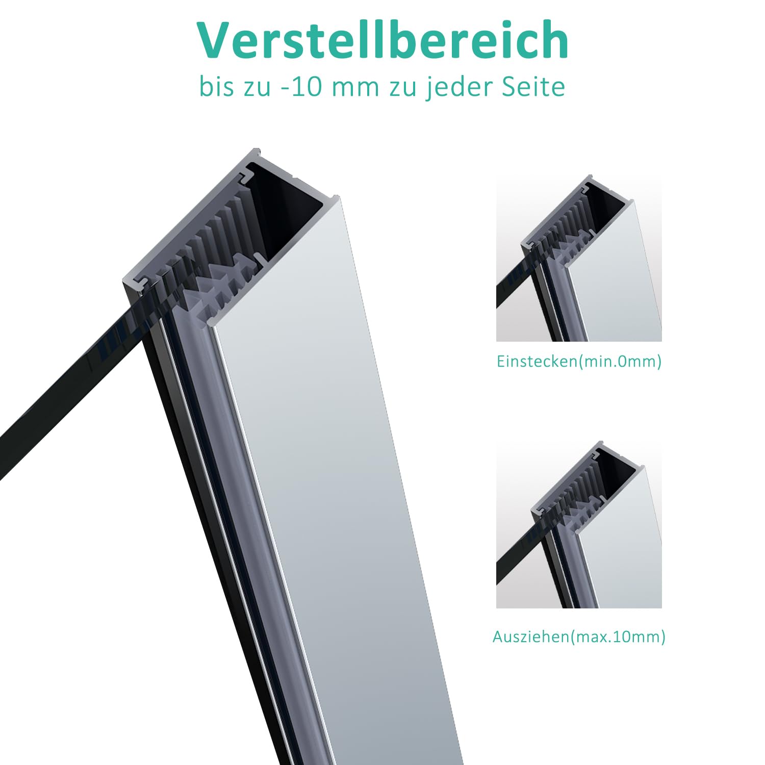 Duschwand für Badewanne 3 teilig faltbar 6mm NANO Sicherheitsglas (ESG) Faltwand Badewannenaufsatz Badewannenfaltwand Duschabtrennung für Badewanne (150x140cm)