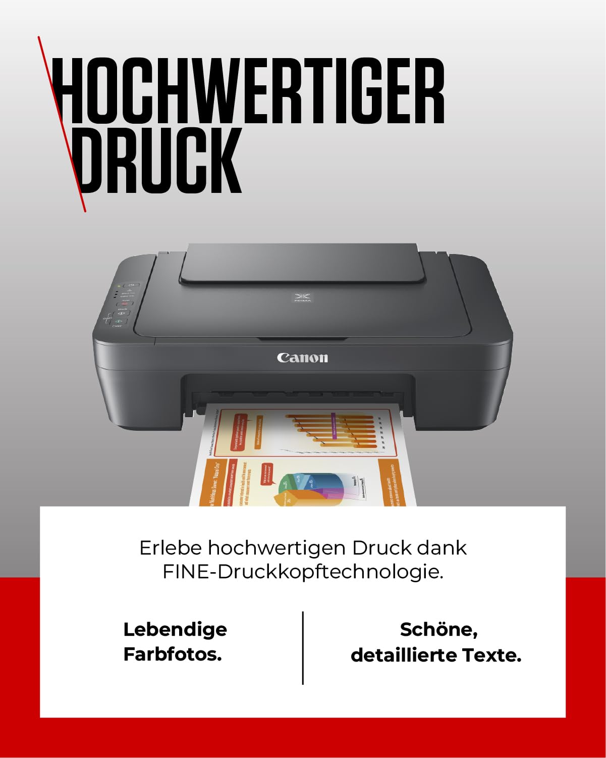 Canon MG2551S Serie – All-in-One A4-Drucker, Kopierer & Scanner für den Heimgebrauch | USB-Verbindung | Energiesparender Canon Drucker für Zuhause