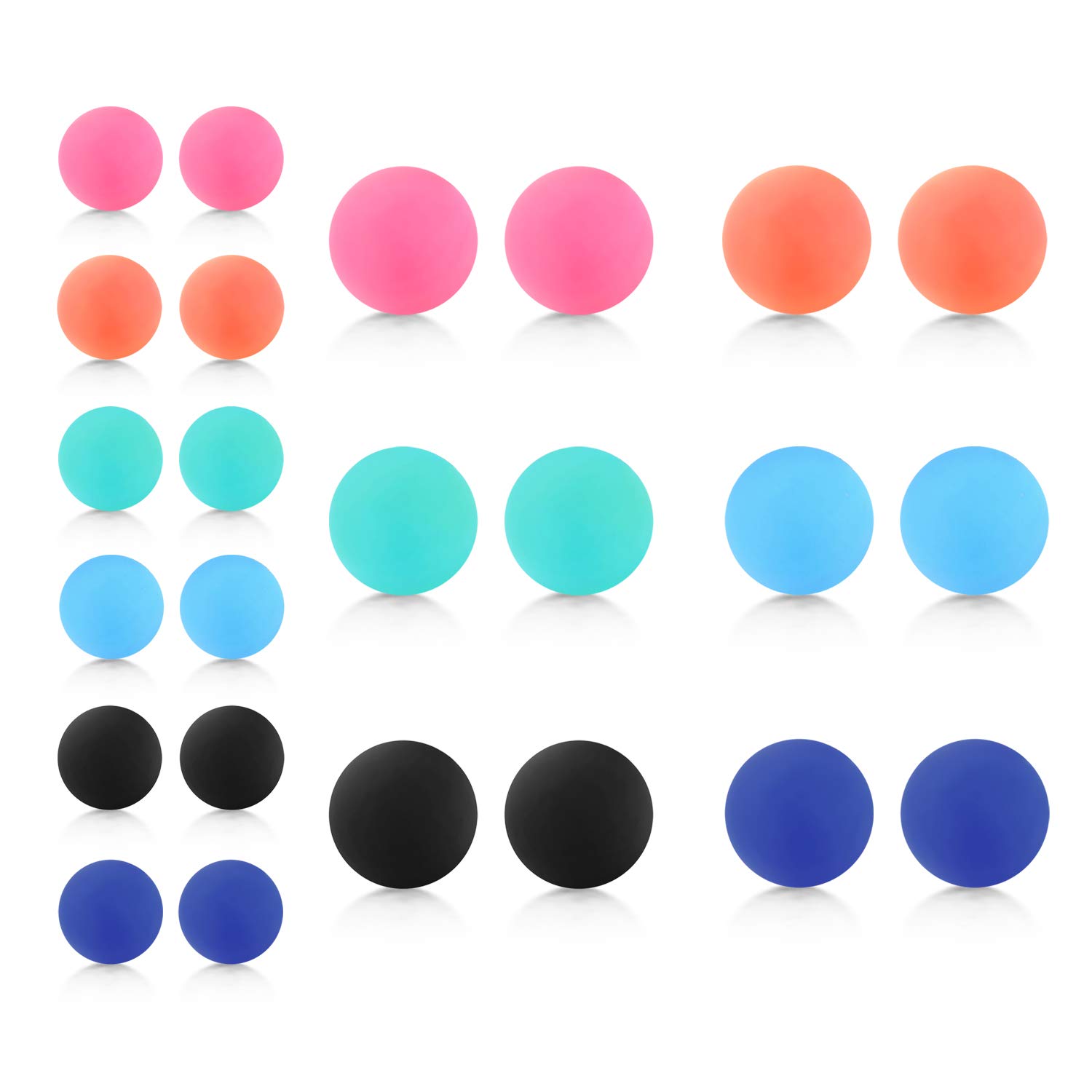 D.BellaBolas de repuesto acrílicas UV con purpurina de colores mixtos, piezas de 14G, 5 mm, 8 mm, para mujeres y hombres
