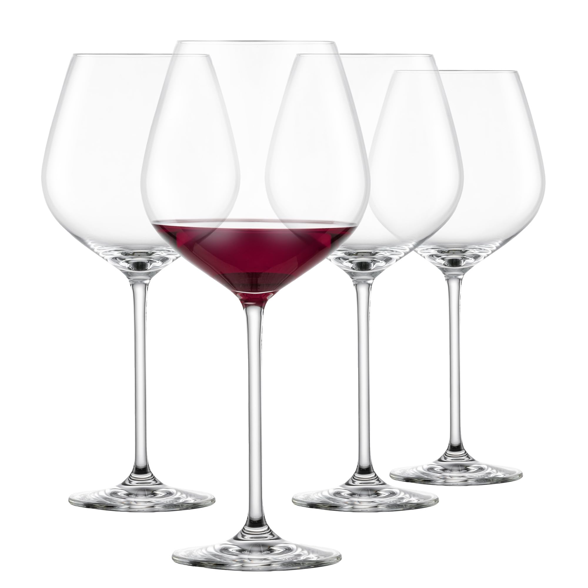 Schott Zwiesel Red Wine Glass Burgundy Fortissimo (Set of 4), fine Burgundy Glasses for red Wine, Dishwasher-Safe Tritan Crystal Glasses, Made in Germany (Art. no. 123683)