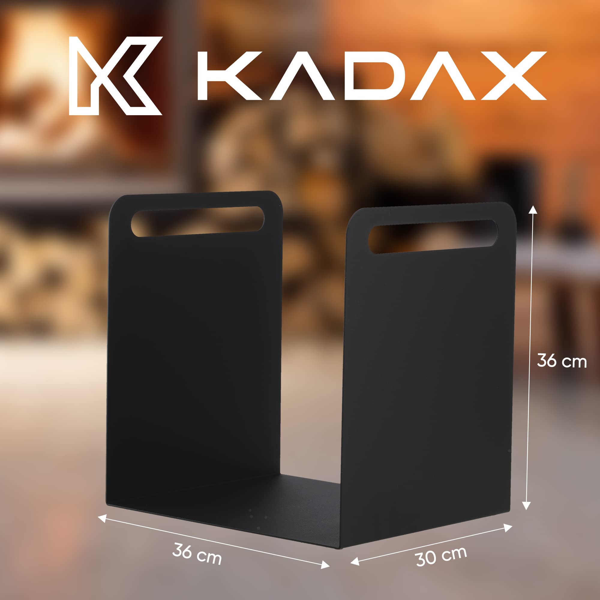 Scaffale Per Legna Da Ardere KADAX - Acciaio Resistente, Design Scandinavo, 30x35x90cm, Nero - Foto 9