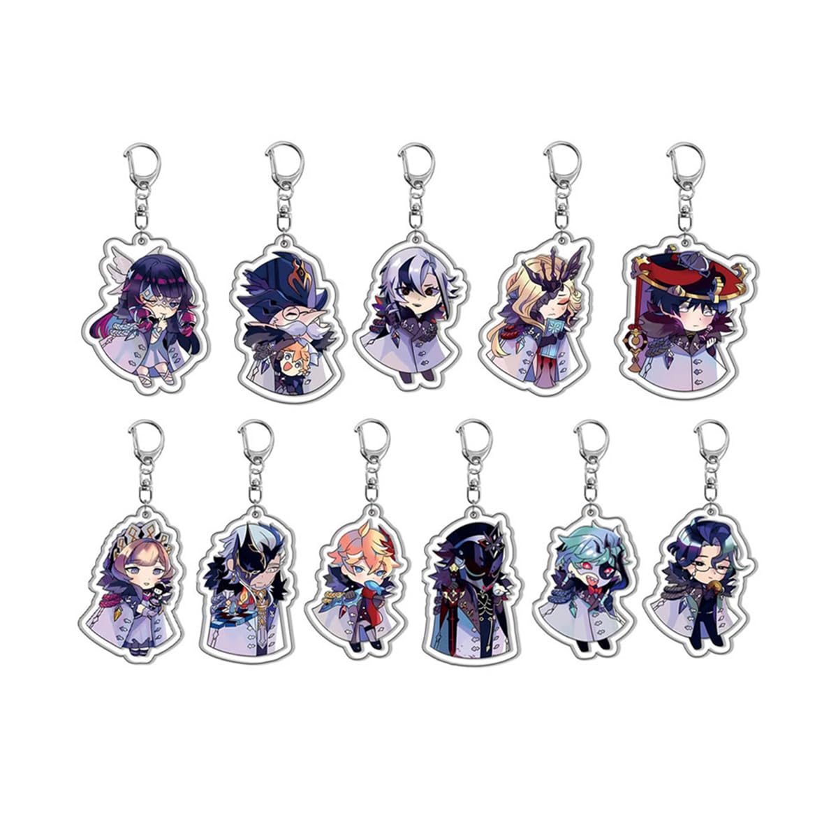 Wanderer Arlecchino Dottore Keychain Columbina Pantalone Sandrone Acrylic Keyring Gaming Backpack Bag Pendent