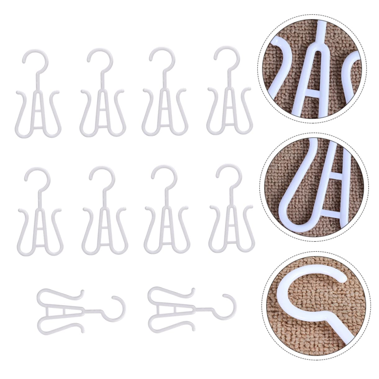 WEKADRIN 10pcs Plastic Slipper Hangers for Shoes Storage Multipurpose Over Door Organizers for Home Dorm Strong Load Capacity Convenient and Lightweight Design