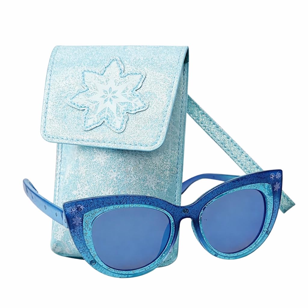 ARKAID Gafas de sol Frozen, Barbie o Princesa con funda, juego de 2 piezas, bandolera o pulsera para niñas