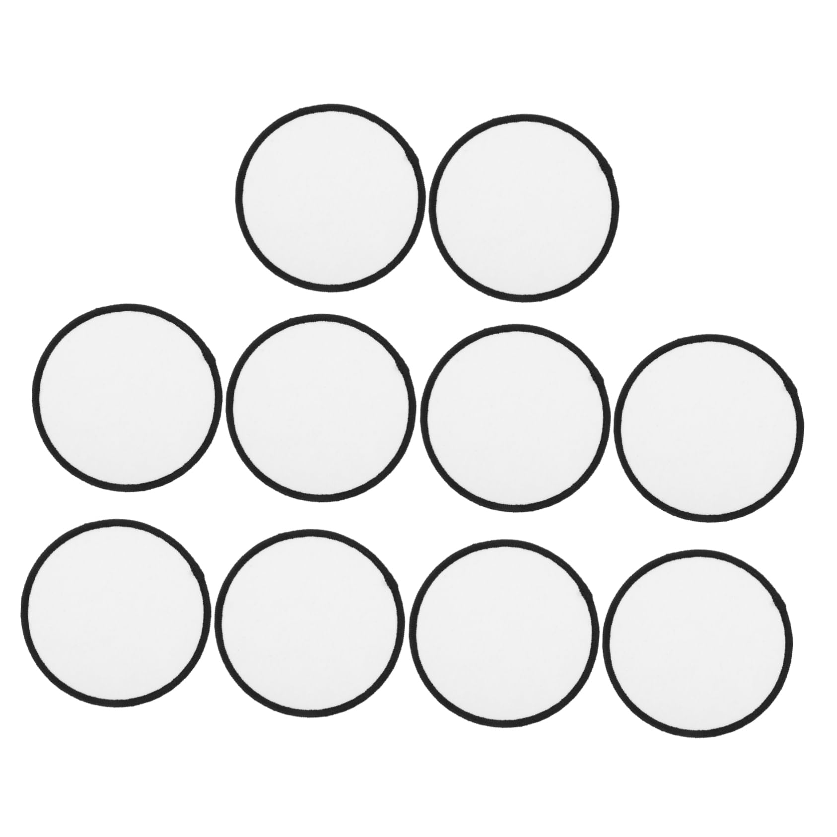 Lurrose 10pcs Sublimation Cloth Sticker Embroidered Patches Sublimation Air Fresheners Blanks Patches for Backpacks Sublimation Patches Blank for Hats Pants Adhesive Non-woven Fabric