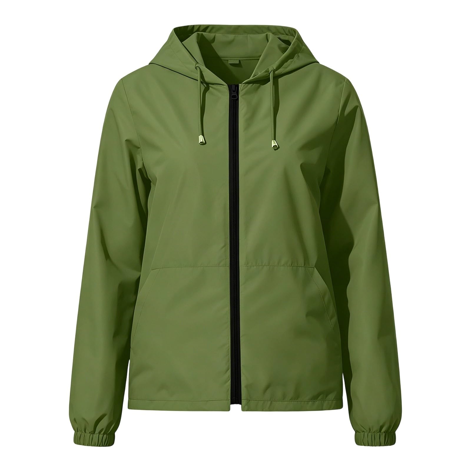 Famzuneu Regenjacke Damen Wasserdicht Atmungsaktiv Faltbar Regenmantel mit Kapuze Taschen Leicht Windbreaker Jacke Funktionsjacke Outdoor Übergangsjacke für Wandern Reisen Fahrrad