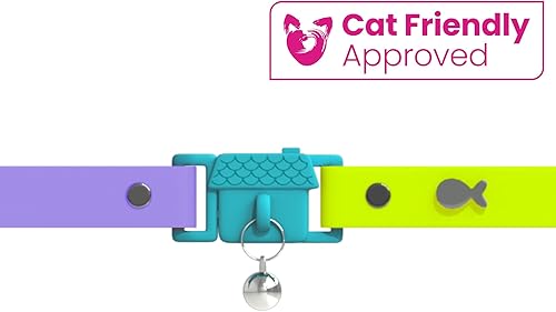 Vista 19 de Kittyrama Collar de gato Aqua con campana, ganador del premio, aprobado por veterinarios, liberación rápida, ligero y cómodo