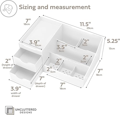 Miniatura 2 de Despejado diseños Maquillaje Organizador con cajones Blanco,Negro,Azul,https://www.amazon.com/dp/undefined