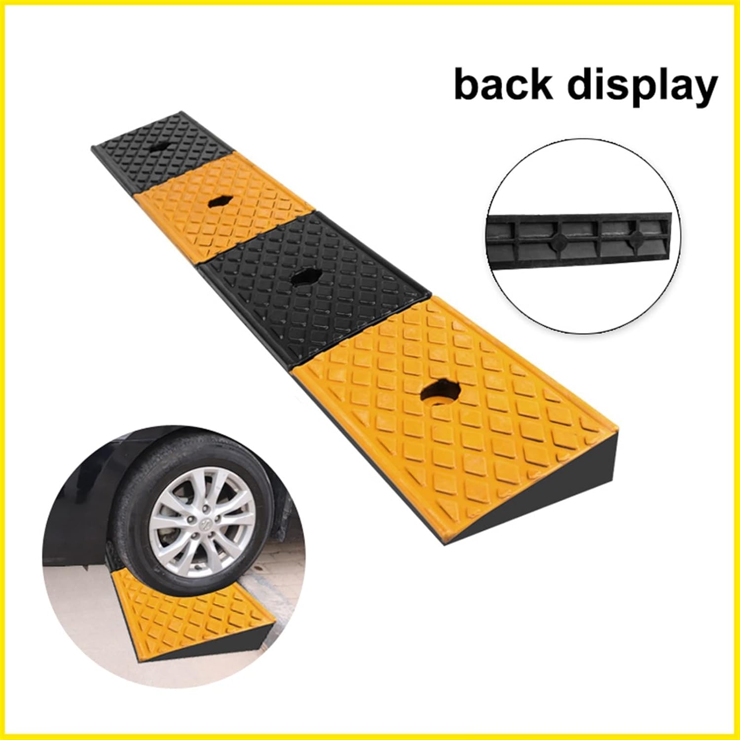 Curbside Driveway Ramp,Portable Threshold Ramp,for Car, Wheelchair,Bike, Motorcycle, Driveway, Sidewalk (Battery *1 : 99.4 * 25 * 6CM)