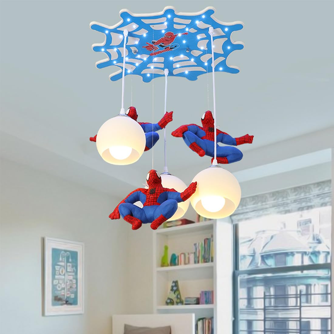 Lampada a sospensione Led Camera dei bambini lampadario creativo Design Plafoniera a Sospensione Moderna da letto Lampada Lampadario 3 Luci E27 Cartone Animato Ragazzi Ragazze Illuminazione