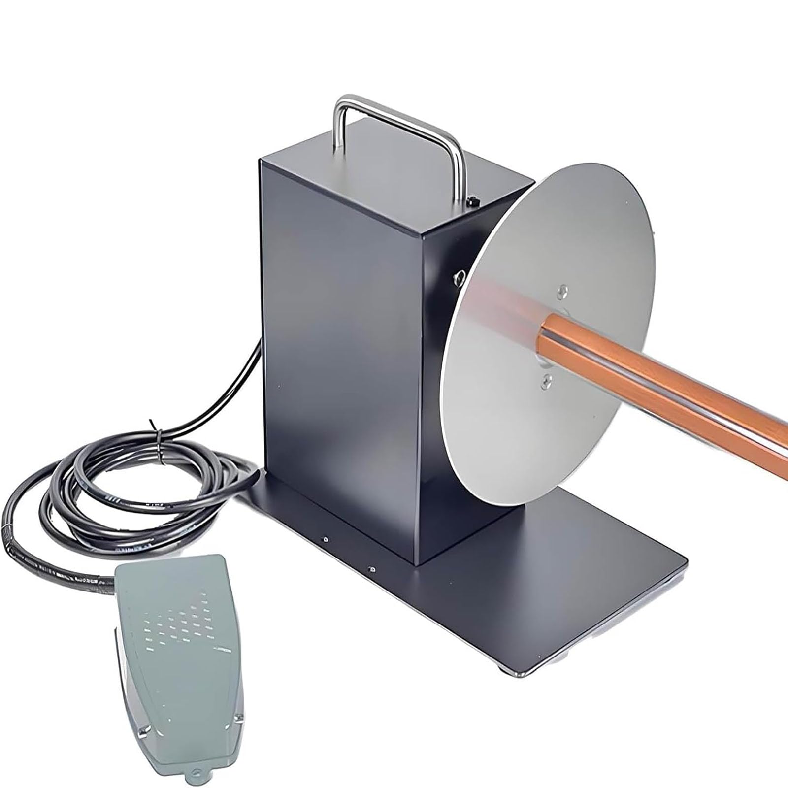 Rebobinador de póster de 400 RPM, velocidad y dirección ajustables, disco de 175 mm con interruptor de pie para carteles, papel pintado y material de acoplamiento, 20/40/60 cm de ancho