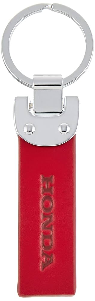 Cartier レザー キーホルダー レッド ホンダ ホンダ純正グッズ レザーオーバルキーホルダー レッド