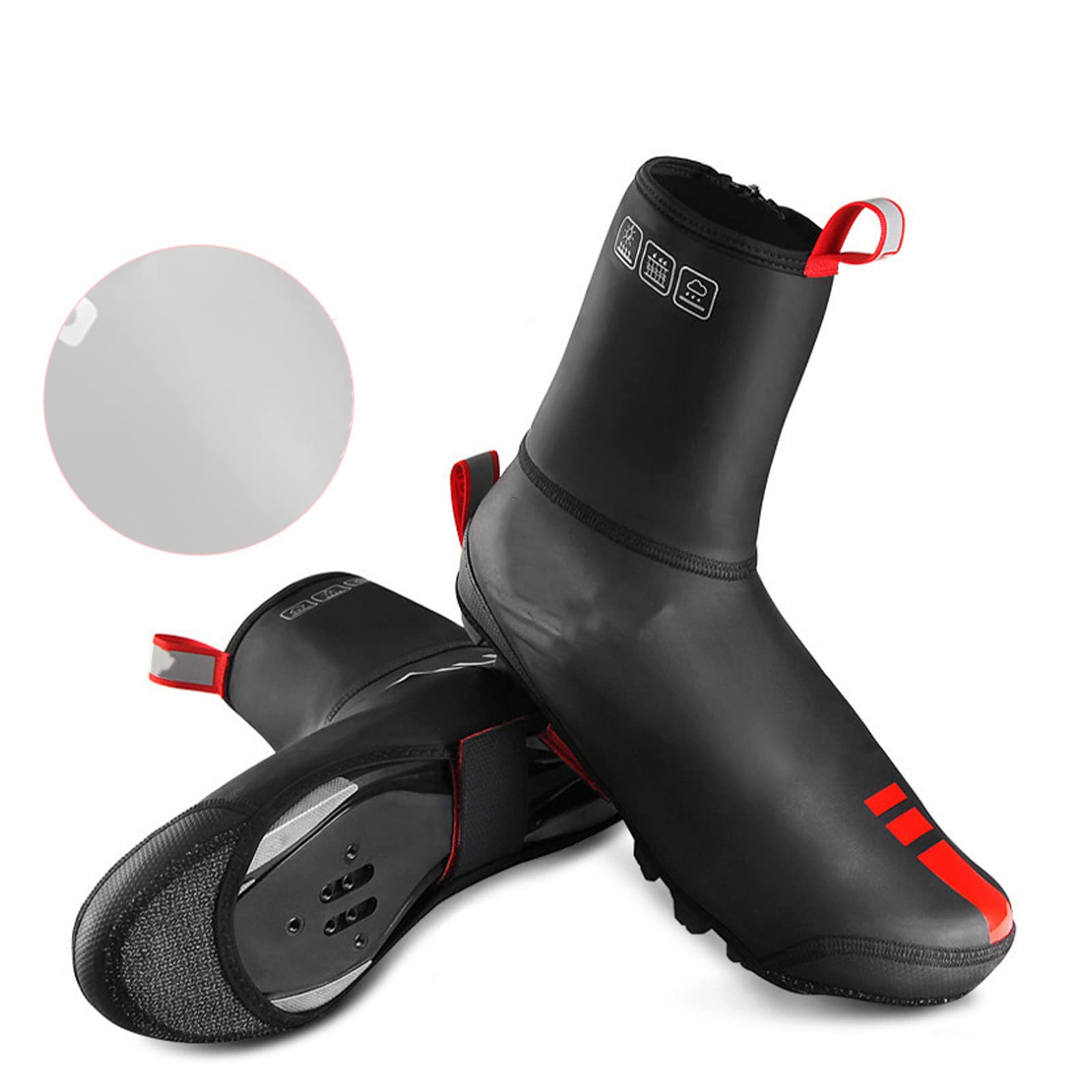 Cubrezapatillas de Ciclismo Fundas para Botas Impermeables a Prueba de Polvo Invierno Deportes al Aire Libre Cálido Térmico Cubrezapatillas de Ciclismo Botines de Bicicleta de Carretera/Montaña