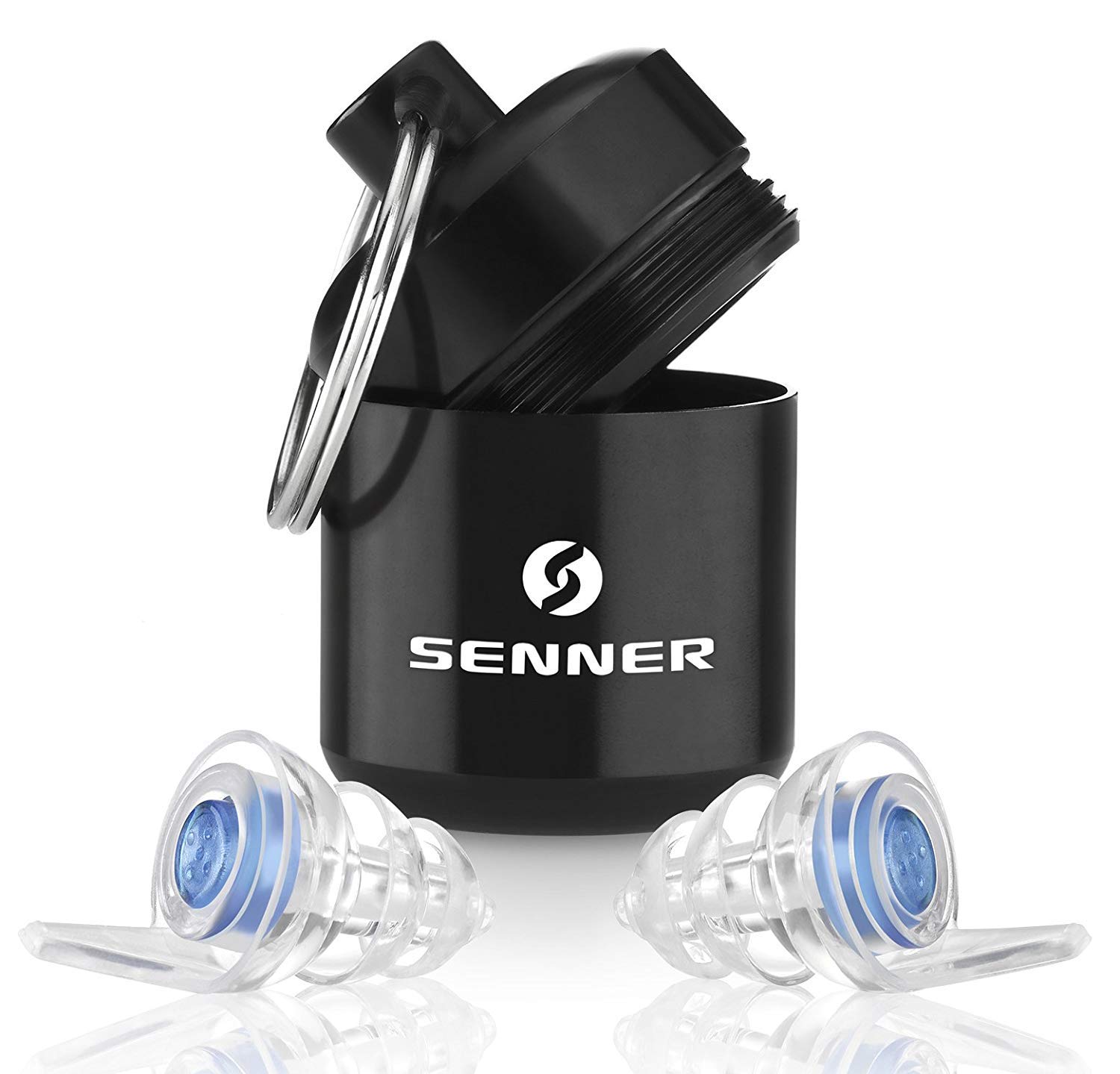 Senner - Portapillole per pillole, stabile, impermeabile, ideale per la conservazione, contenitore in alluminio (nero, scatola larga)