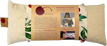 Cervical Natural Denim Microwavable Cherry Pit Pillow w/Cherry Case Cover