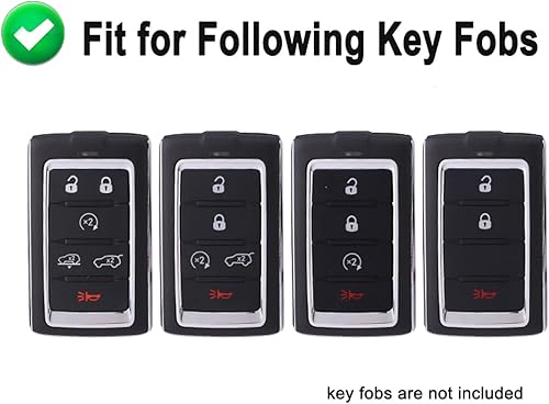 Miniatura 2 de Funda para llavero para Jeep Grand Cherokee L Proximity Grand Wagoneer 2021 2022 (rojo)