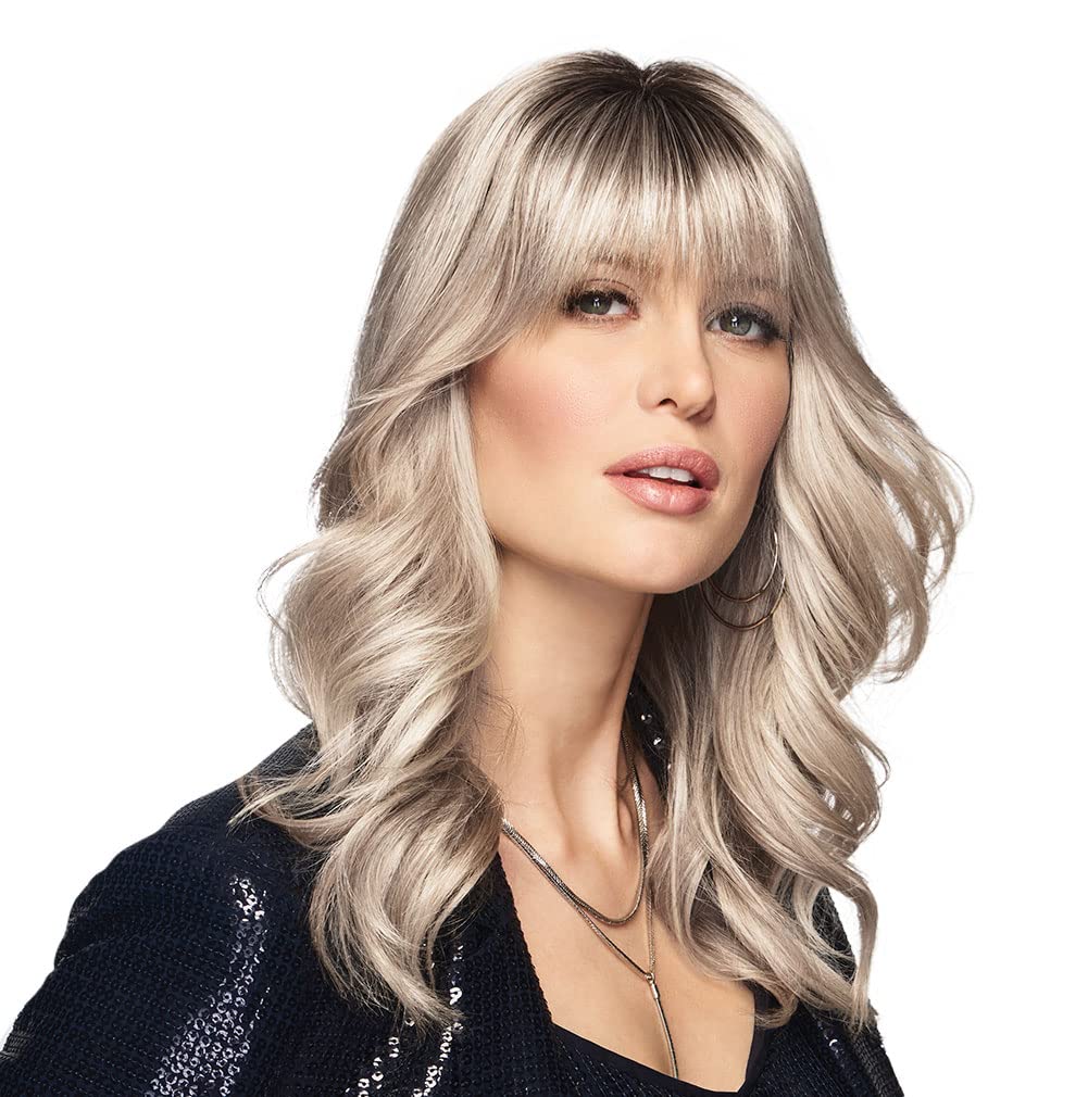 Hair u wear Hair Topper Color R14/25 HONEY GINGER - Raquel Welch Wigs Women's Synthetic Monofilament Base Clip In Bang Hairpiece Fringe