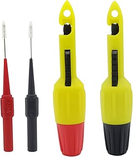 2 Pack Wire Piercing Probe Insulation Piercing Clip with Insulated Wire Piercing Probe for Inspection of Automotive Circuits or multimeter Voltmeter Thermometer Test Insulation Penetration Test