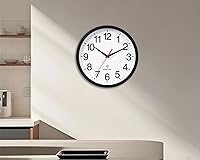 Vista 6 de Atomic Wall Clock, Modern 10 Inch Battery Operated Wall Clocks, Analog Clock for Living Room, Office, Home, Bedroom, Kitchen, Bathroom(Black)