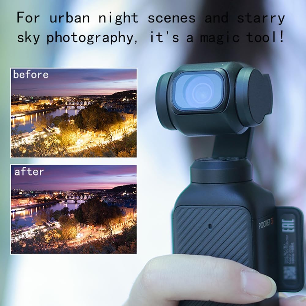 Filter for DJI Pocket 3 Action Camera: Anti-Light Pollution Filter, a Must-Have for Urban Night View and Starry Sky Photography.