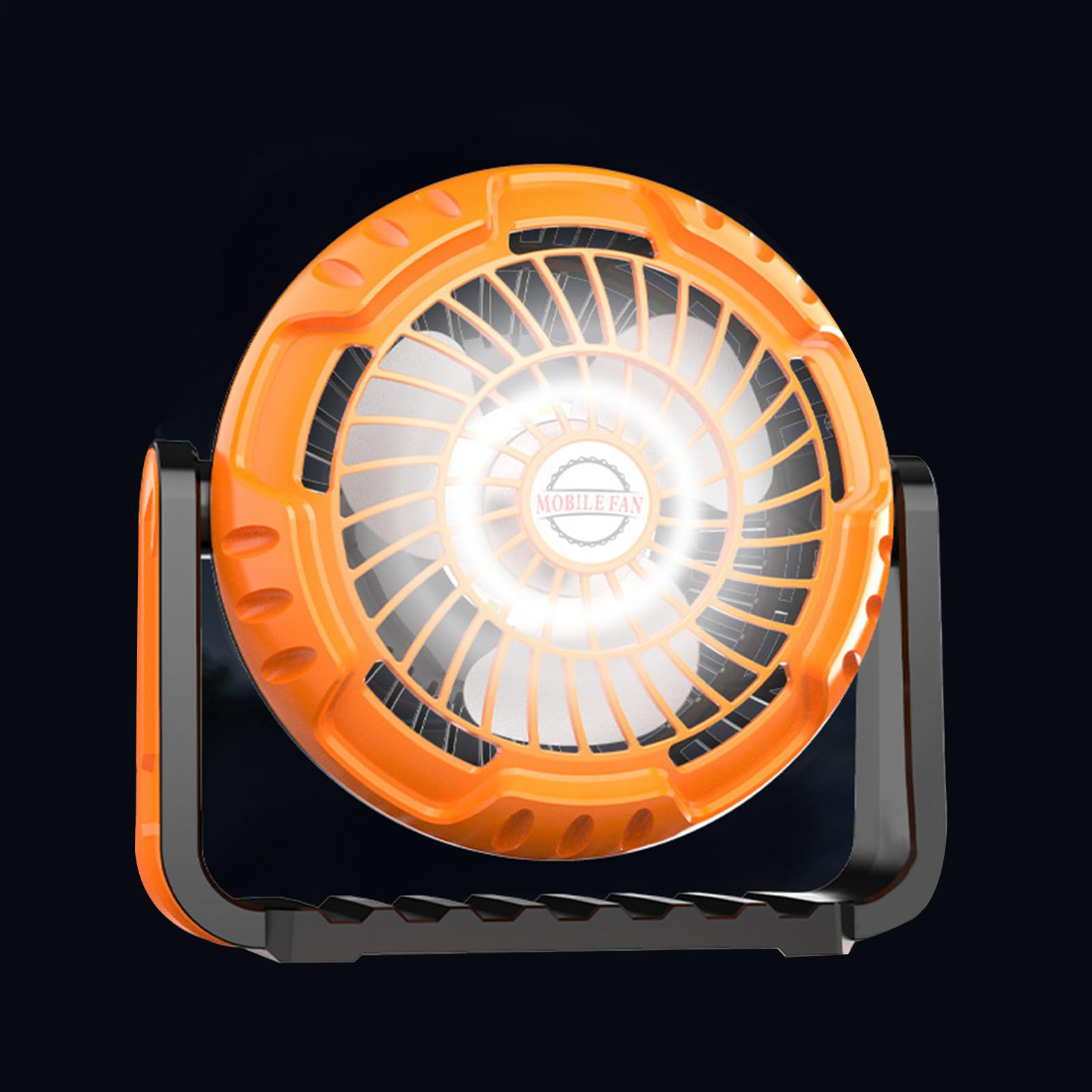 Ventilateur de camping rechargeable étanche pour rester au frais avec lumière LED