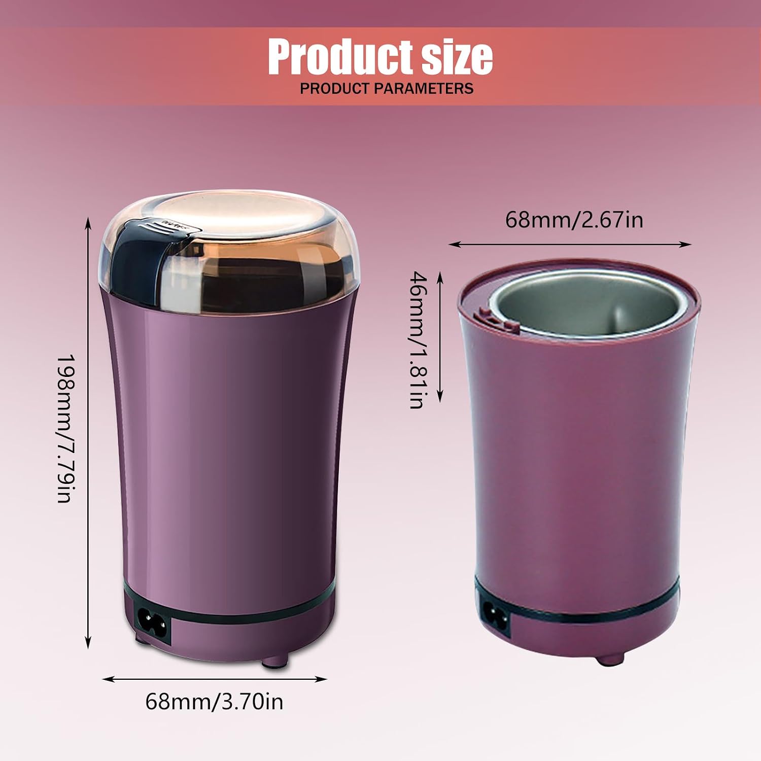 Electric Pill Grinder Grinder: Multifunctional Electric Pill Crusher Grinder Electric Pill Grinder for Grinding Medicines Vitamin Tablets of Different Sizes into Fine Powder (Purple)