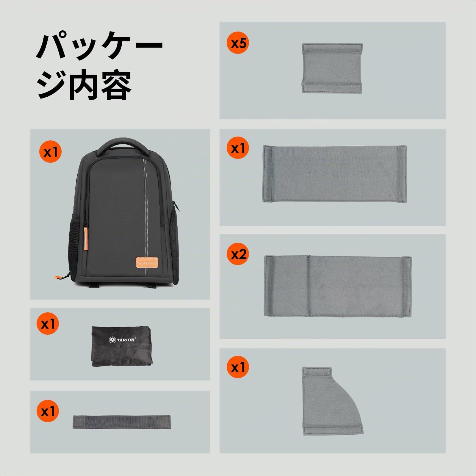 TARION Sac à Dos pour Appareil Photo 15L avec Compartiment Ordinateur 15,6" et Housse Imperméable