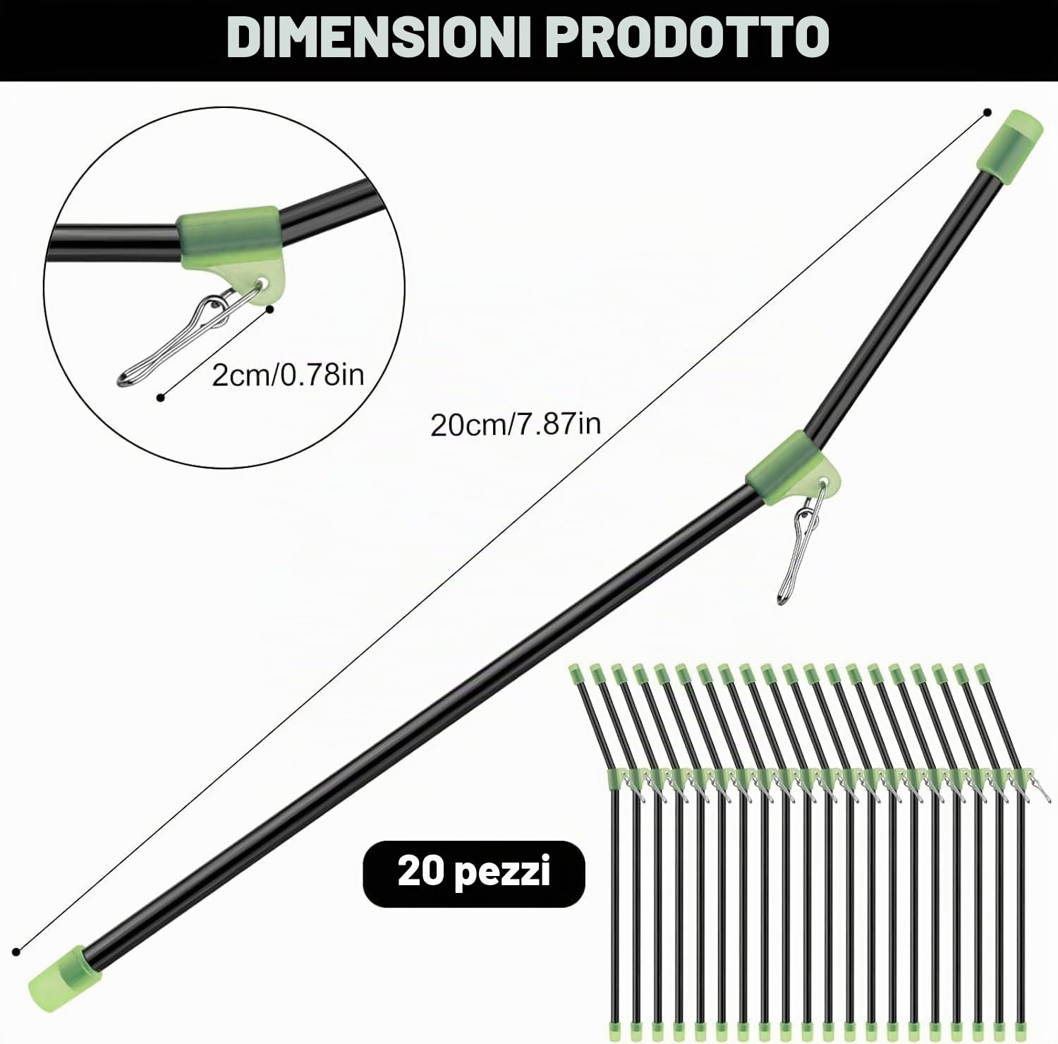 Anti-Tangle Boom Anti Tangle da Pesca Connettore Pesca 20Cm Anti-Groviglio Bracci Pesca Accessori Balance Connector Attrezzatura Pesca per Pesca Mare Anti Groviglio Boom Accessorio