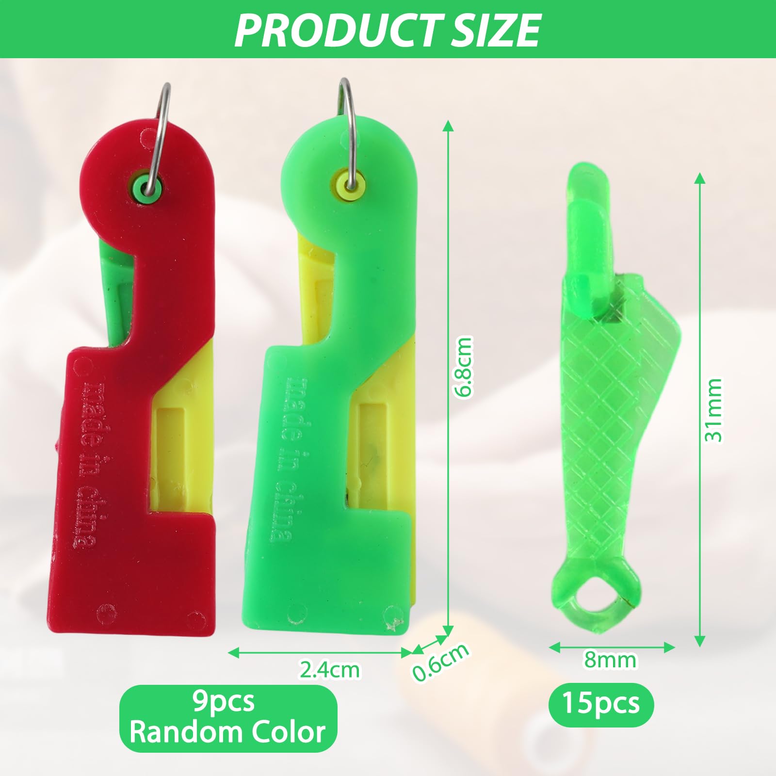 24 Pcs Automatic Needle Threaders for Hand Sewing,Quick Sewing Machine Needle Threaders Tool for Craft Embroidery,Cross Stitch Knitting