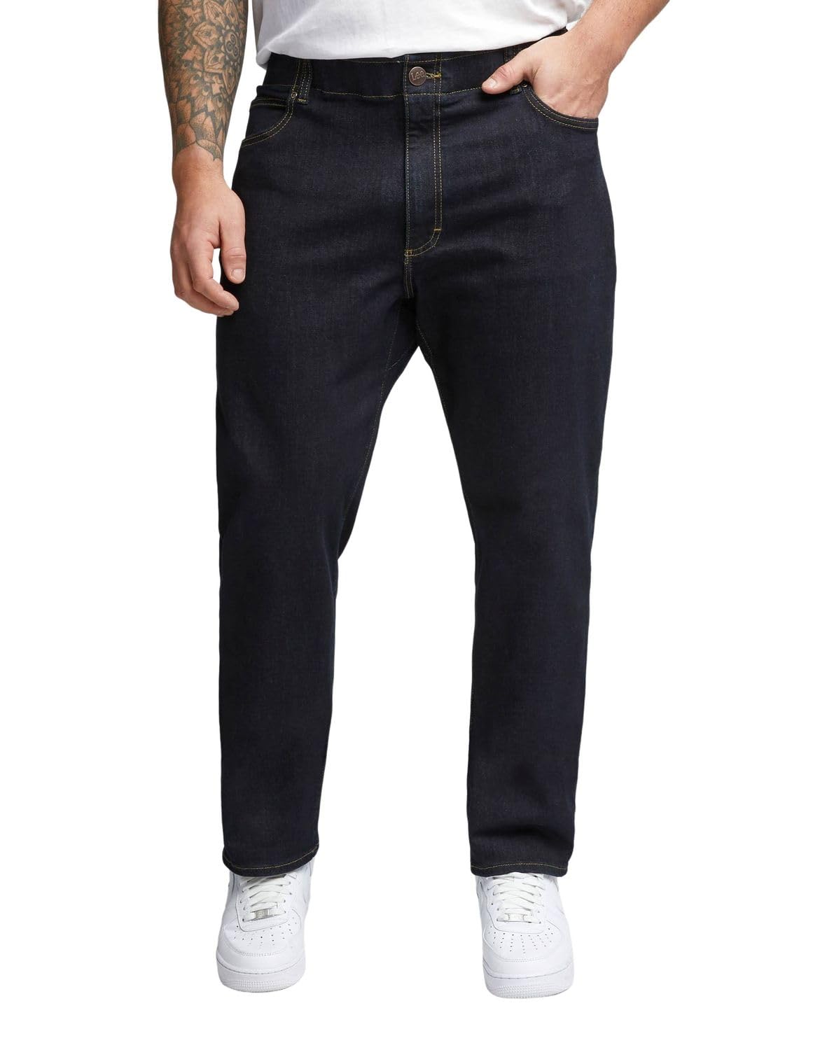 Lee Men's Straight Fit Mvp Jeans, Rinse, 34W / 36L