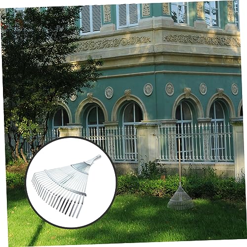 EXQUIMEUBLE Ancinho De Jardim Expansível Ancinho Telescópico De Folhas De Aço De Alto Carbono