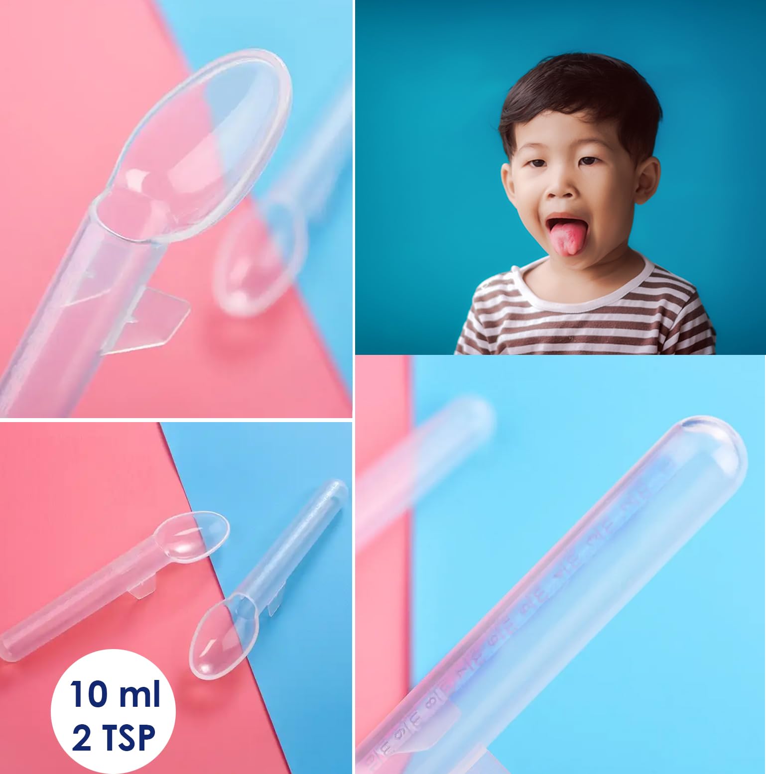 Cucchiai Dosatori Per Medicina Bambini - Confezione Da 2, Da 10mL/2tsp, BPA Free E Lavabili - Foto 4