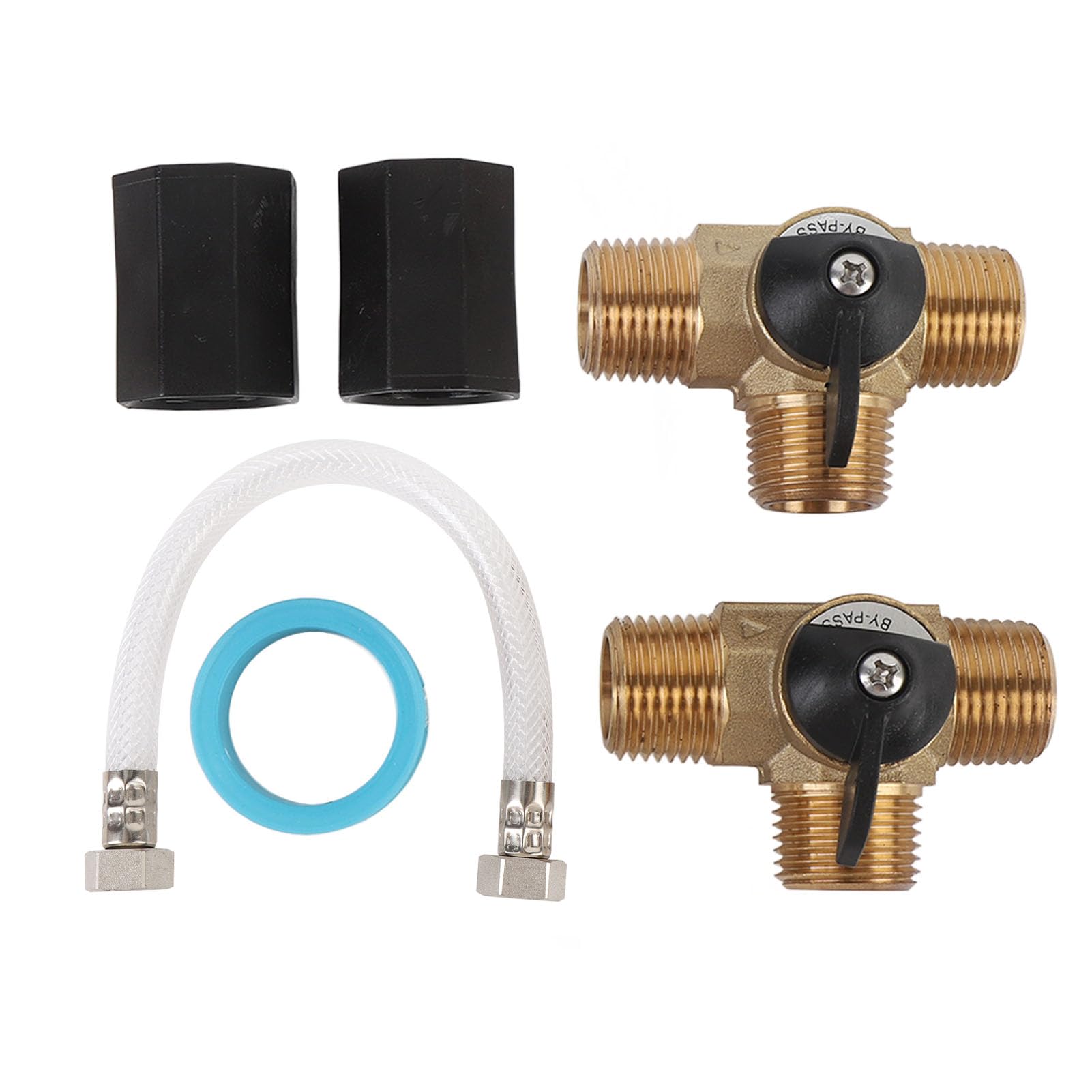 KIMISS Kit Bypass Scaldabagno per, Struttura Robusta, Tubo Rinforzato in Ottone 12 Pollici