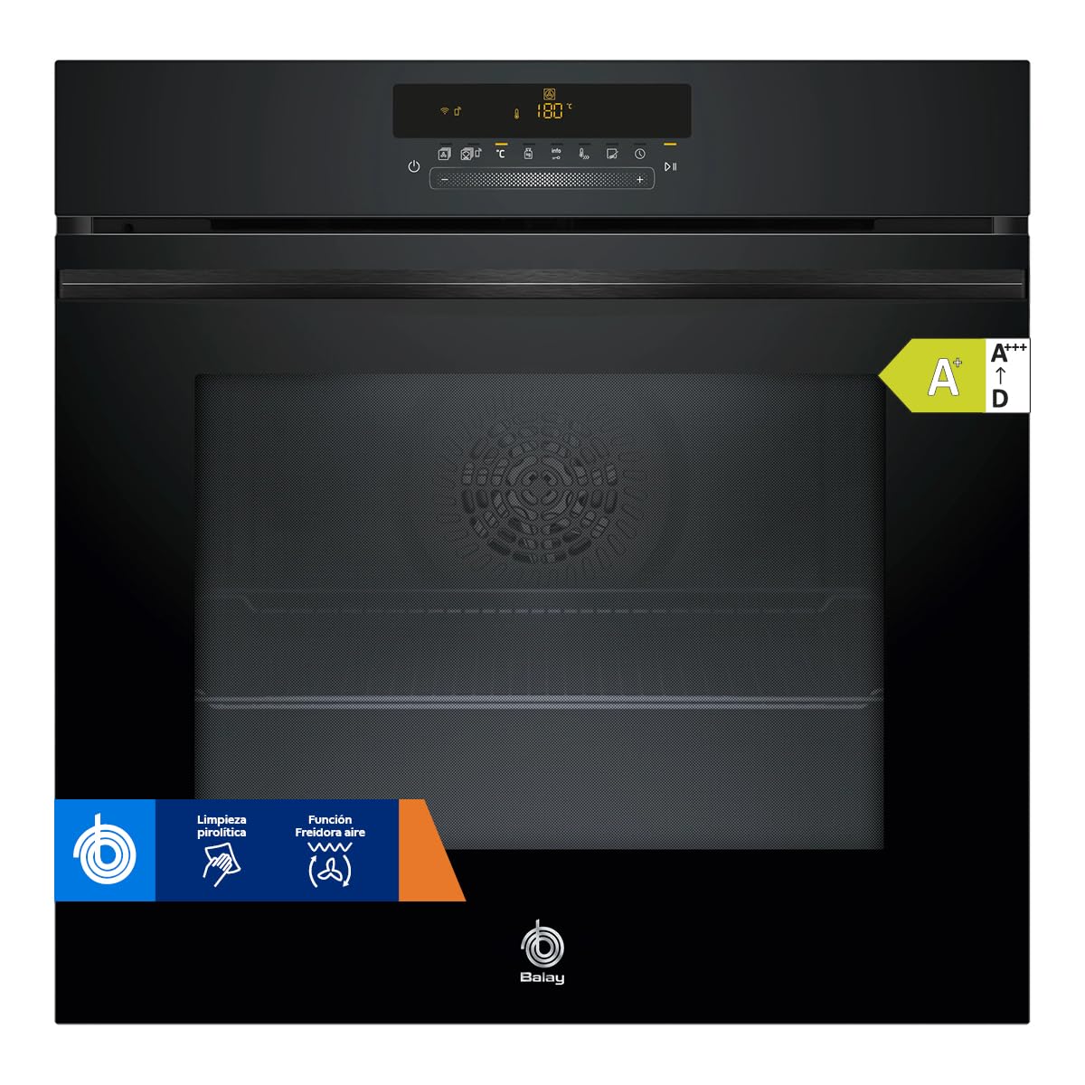 Balay, Horno, Pirólisis y Aqualisis, Freidora de Aire, negro, 3HB5879N7 | Descubre una forma más sana de freír con la función Freidora de Aire.