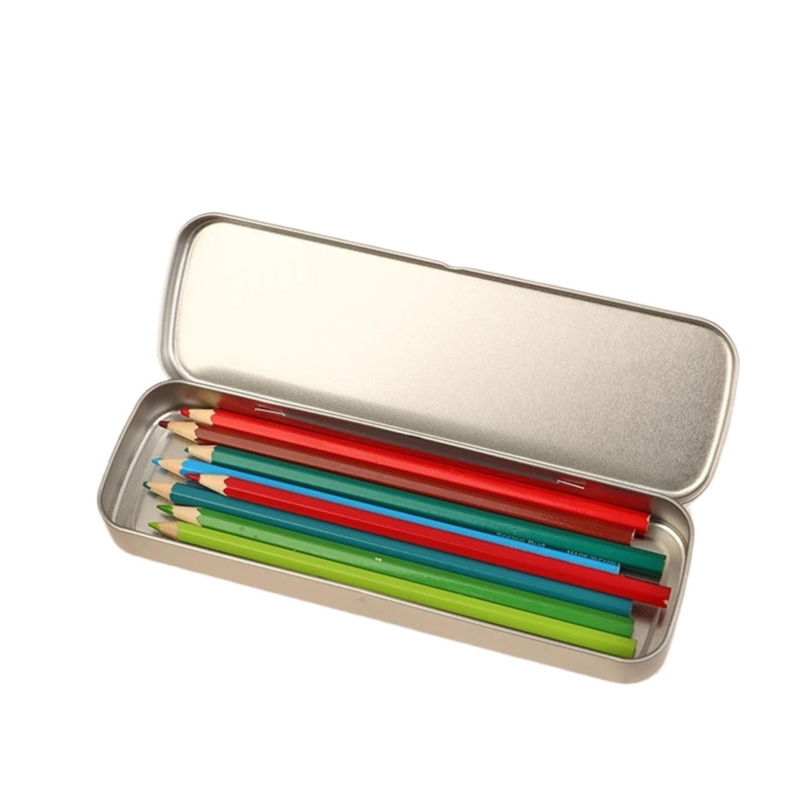 ZHSOAO 3pcs Metal Pen Box Iron Versatile Pencil Stationery Students Spacious Heavy Duty Rectangular Fountain Case for Pen