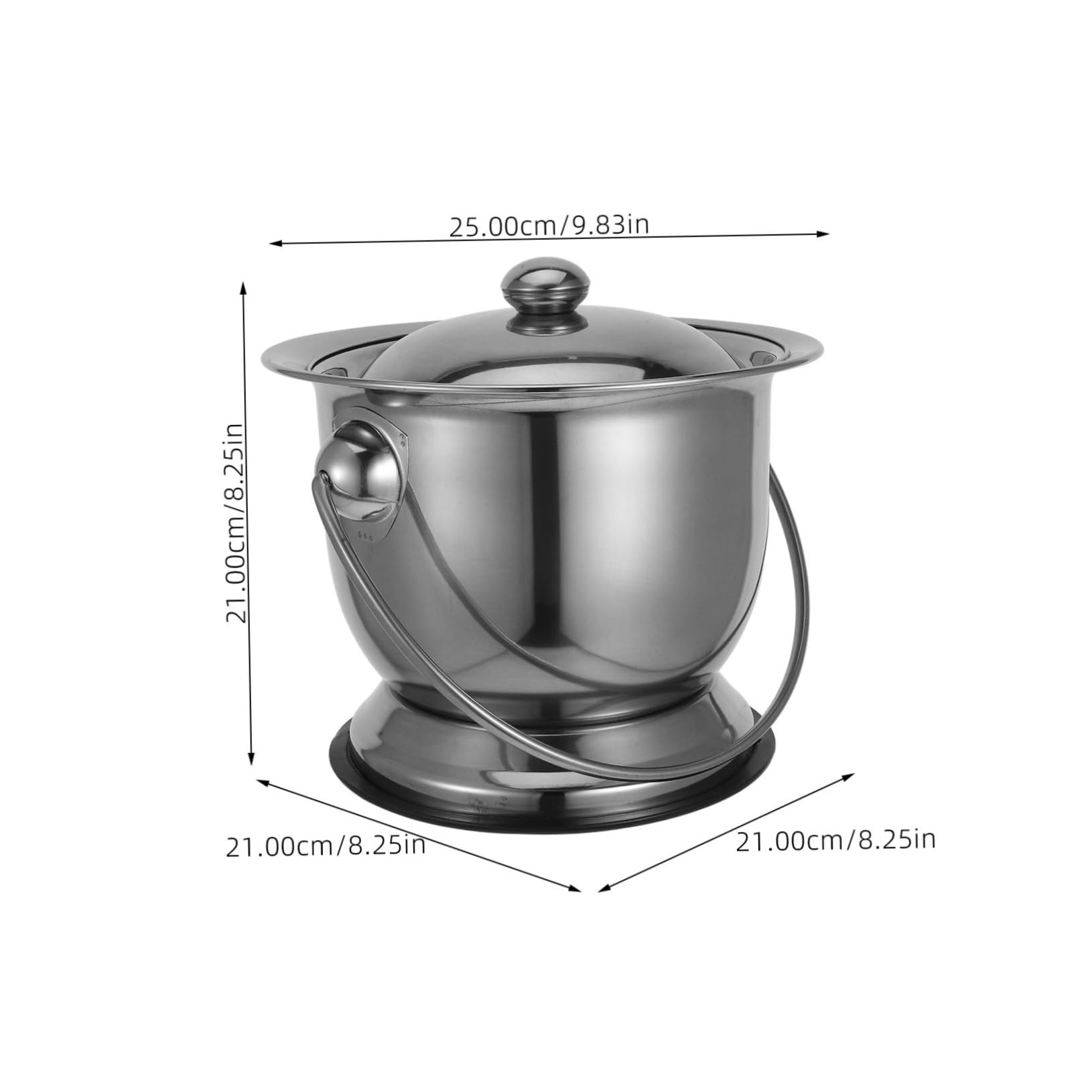 Didiseaon Stainless Steel Pee Container for Women Portable Urinal for Camping Hospital and Home Use