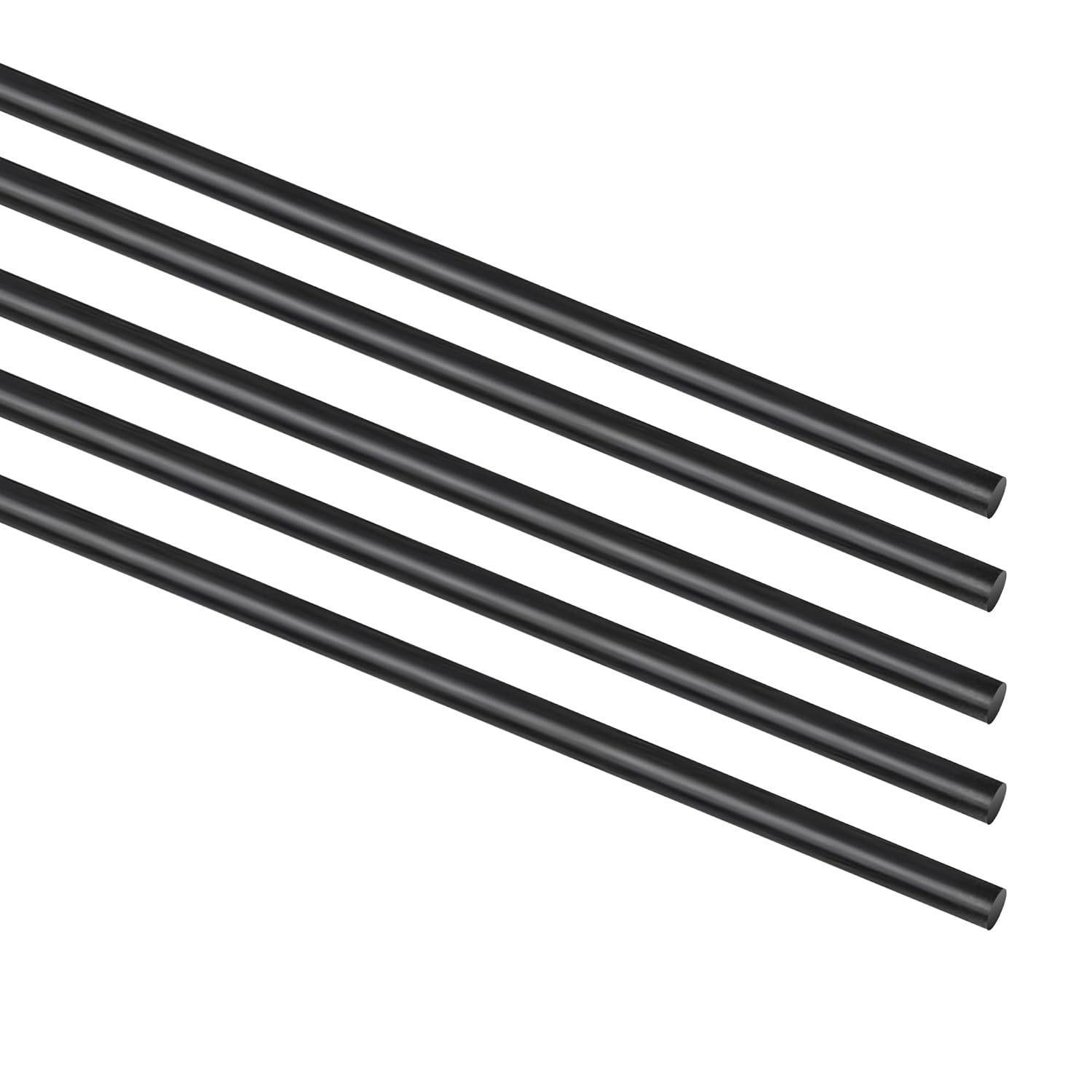 LSYGXYZ Carbon Fiber Rod, 5 Pieces 400mmX 3mm Carbon Fiber Matte Pole for Model