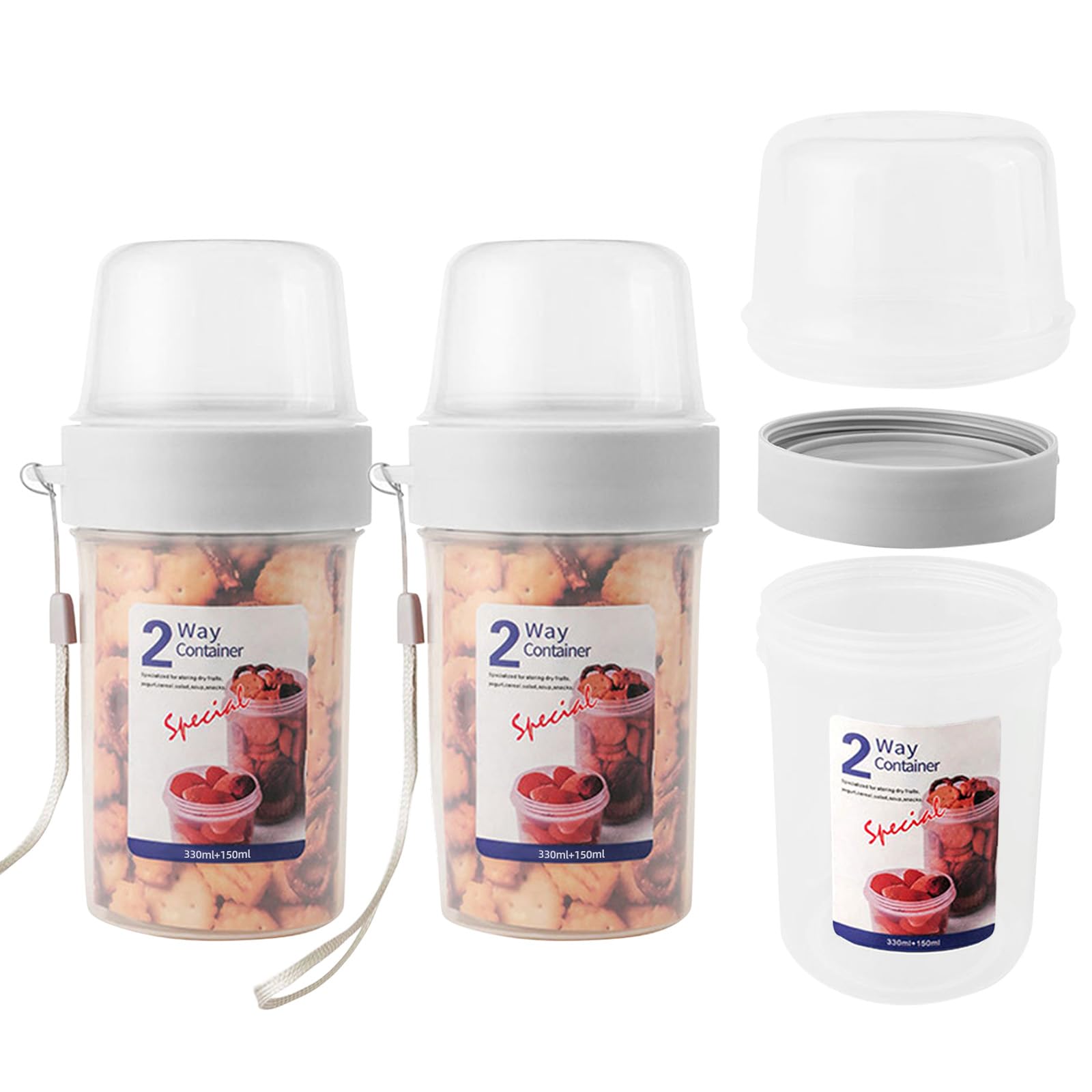 coansenYoghurt jars with lid, cereal cup to go, take and go yoghurt cereal oatmeal snack overnight parfait container and salad dressing holder for lunch, fruit and vegetable jar