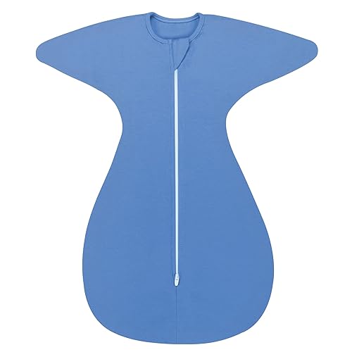 ZIGJOY Shark-Fin - Manta de transición para bebé, saco de dormir de 1.0 tog para bebé de 6 a 9 meses, manta de transición de algodón suave con