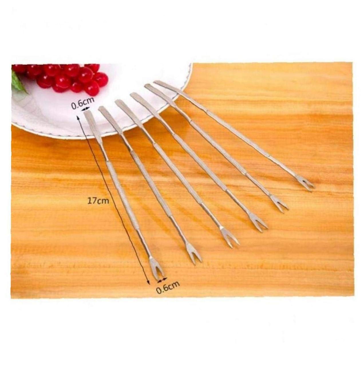 Lankater 4pcs Stainless Steel Seafood Forks, Lobster Shellfish Forks, Walnut Needle Fruit Fork Kitchen Gadgets Seafood Tools