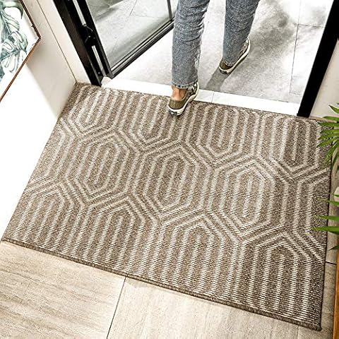 Indoor Doormat 20"x30" Front Back Door Mats for Outdoor Entrance Non Slip Rubber Backing Absorbent Mud Mat Bath Rug Floor Foot Mat for Outside, Brown Cover