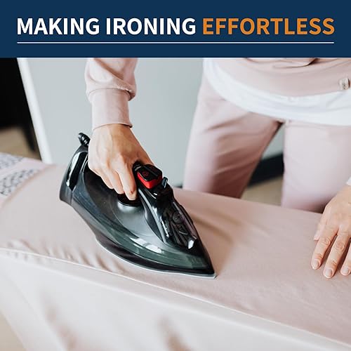 Miniatura 7 de Tabla de planchar, compacta y ahorradora de espacio, tabla de planchar patentada con soporte de hierro, cubierta resistente al calor con acolchado