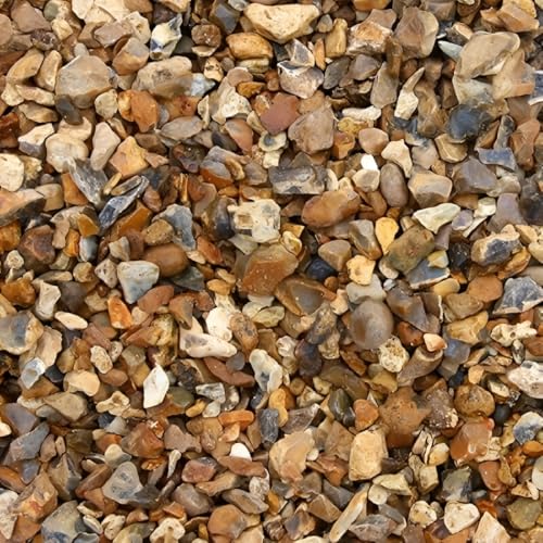 20mm Golden Gravel Decorative Stones for Landscaping – Natural Garden Chippings 20kg Bag for Driveways, Paths, Borders & Ponds